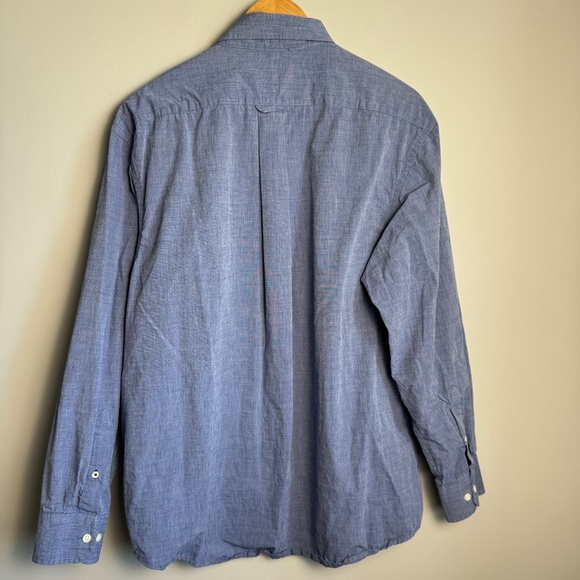 Izod Men's Performance Button‎ Down Long Sleeve Shirt Blue XL Flip Cuffs Stretch - Picture 8 of 16